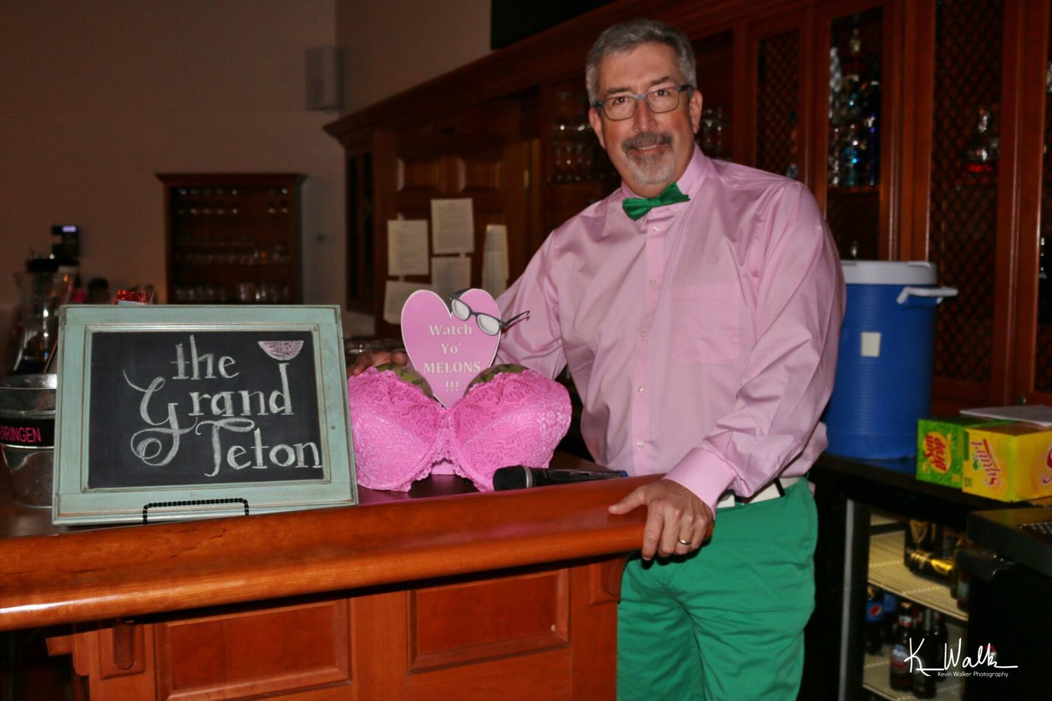 Stafford Swearingen was the first to volunteer for the Bothwell Foundation’s first Celebrity Bartender event in 2017 with a unique drink entry and clothing to match.